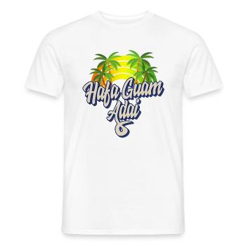 Guam Hemd, Hafa Guam Adai Regenbogen Kokospalmen - Männer T-Shirt - Weiß - Vorne - AI Model Male 178 dark (178cm)