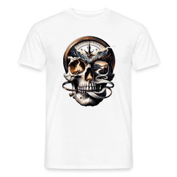Wilderness Spirit Skull Chemise Gatlinburg Mountain - T-shirt homme - blanc - Devant - AI Model Male 178 dark (178cm)