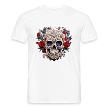 Forever Family Totenkopf T-Shirt Adoptionstag - Männer T-Shirt - Weiß - Vorne - AI Model Male 178 dark (178cm)