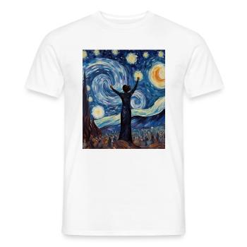 Chemise Nuit Étoilée de la Journée de la Femme Autonomisation - T-shirt homme - blanc - Devant - AI Model Male 178 dark (178cm)