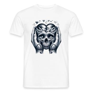 Embrace of Life Skull Tee NICU Mom Strength and - Men's T-Shirt - white - Front - AI Model Male 178 dark (178cm)