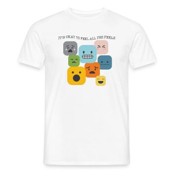 SPED Teacher Shirt, It's Okay To Feel All The - Men's T-Shirt - white - Front - AI Model Male 178 dark (178cm)