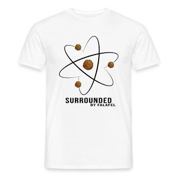 falafel pois chiches cuisine de rue arabe entouré - T-shirt homme - blanc - Devant - AI Model Male 178 dark (178cm)