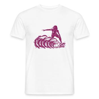Surfer Girl - Men's T-Shirt - white - Front - AI Model Male 178 dark (178cm)