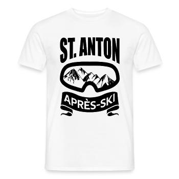 St. Anton Apres Ski - Men's T-Shirt - white - Front - AI Model Male 178 dark (178cm)