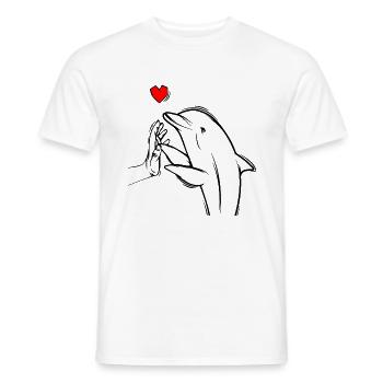 Delfin - Männer T-Shirt - Weiß - Vorne - AI Model Male 178 dark (178cm)