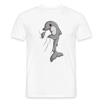 Delfin - Männer T-Shirt - Weiß - Vorne - AI Model Male 178 dark (178cm)