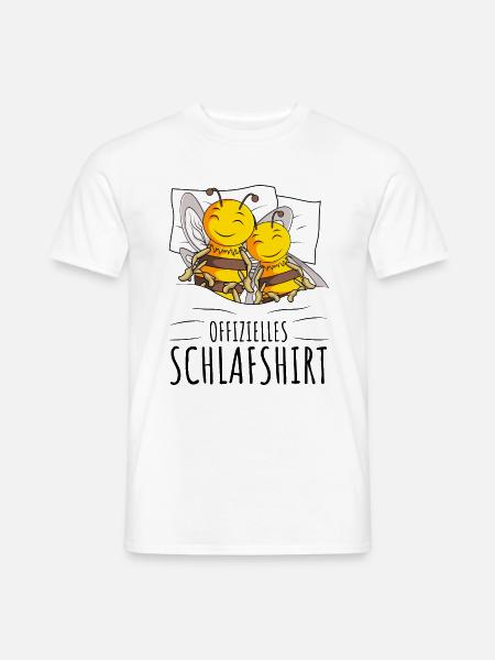 Offizielles Schlafshirt Biene - Männer T-Shirt - Weiß