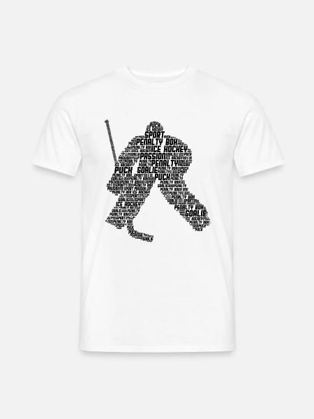 Eishockey Torwart - Männer T-Shirt - Weiß