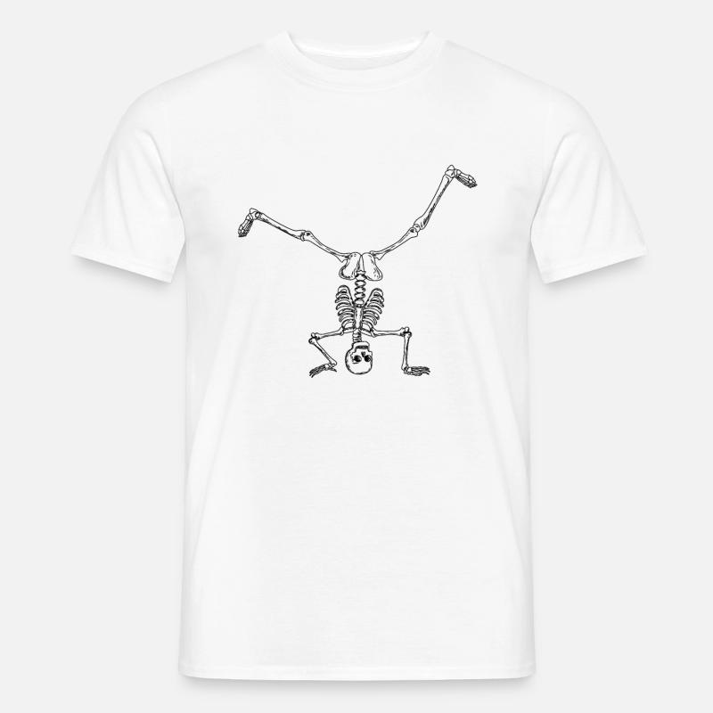 Breakdance breakdancer breakdancing skeleton - Men’s T-shirt - white