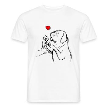 Dogue de Bordeaux Dogue Chiens - T-shirt homme - blanc - Devant - AI Model Male 178 dark (178cm)