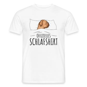 Schlafshirt Bordeauxdogge Dogue de Bordeaux - Männer T-Shirt - Weiß - Vorne - AI Model Male 178 dark (178cm)