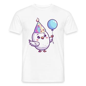 Dove Bird Birthday Baby - Men's T-Shirt - white - Front - AI Model Male 178 dark (178cm)