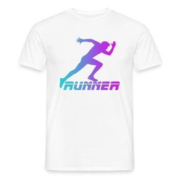 Runner - T-shirt homme - blanc - Devant - AI Model Male 178 dark (178cm)