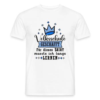 Volksschule Geschafft Absolvent Abgänger - Männer T-Shirt - Weiß - Vorne - AI Model Male 178 dark (178cm)