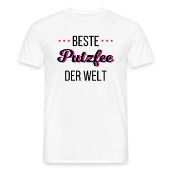 Beste Putzfee Der Welt - Reinigungskraft - Männer T-Shirt - Weiß - Vorne - AI Model Male 178 dark (178cm)