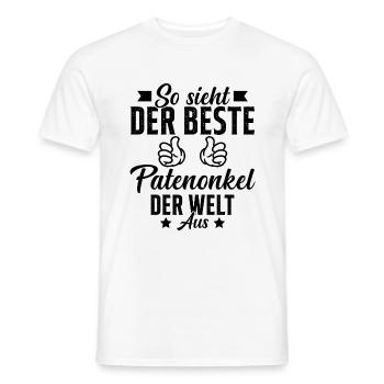 This is what the best godfather in the world looks like - Men's T-Shirt - white - Front - AI Model Male 178 dark (178cm)