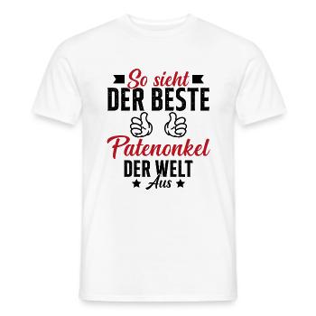 This is what the best godfather in the world looks like - Men's T-Shirt - white - Front - AI Model Male 178 dark (178cm)