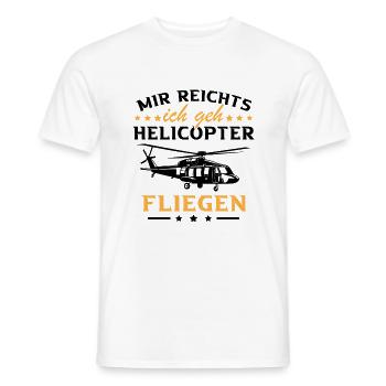 I've had enough, I'm going helicopter - Men's T-Shirt - white - Front - AI Model Male 178 dark (178cm)