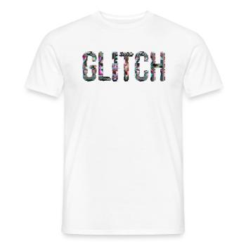 Glitch Computer PC Electronics Gaming Media Art - Men's T-Shirt - white - Front - AI Model Male 178 dark (178cm)