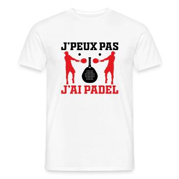 Ich kann kein Padelspieler-Sportschläger-Geschenk haben - Männer T-Shirt - Weiß - Vorne - AI Model Male 178 dark (178cm)