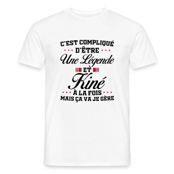 A legend and physiotherapist - Men's T-Shirt - white - Front - AI Model Male 178 dark (178cm)