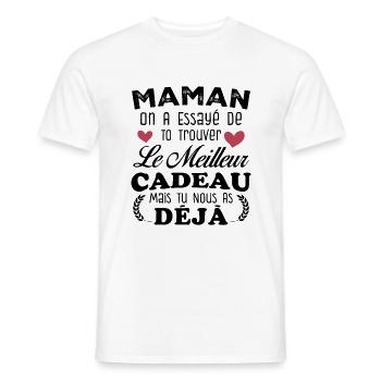 Mama, wir haben versucht, das beste Geschenk für dich zu finden - Männer T-Shirt - Weiß - Vorne - AI Model Male 178 dark (178cm)