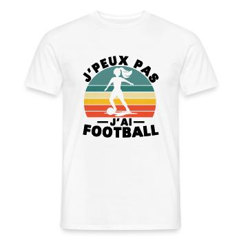 I Can't I Have Football Humor Gift - Men's T-Shirt - white - Front - AI Model Male 178 dark (178cm)