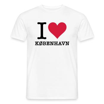 I love Copenhagen - Men's T-Shirt - white - Front - AI Model Male 178 dark (178cm)