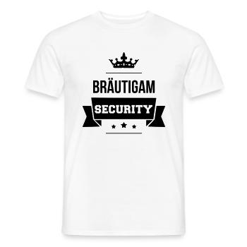 Bräutigam Security - Männer T-Shirt - Weiß - Vorne - AI Model Male 178 dark (178cm)