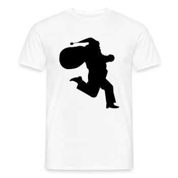 Santa Claus is running - Männer T-Shirt - Weiß - Vorne - AI Model Male 178 dark (178cm)