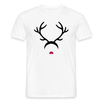 Rudolph - T-shirt homme - blanc - Devant - AI Model Male 178 dark (178cm)