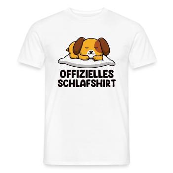 Offizielles Schlafshirt Schlafender Hund - Männer T-Shirt - Weiß - Vorne - AI Model Male 178 dark (178cm)