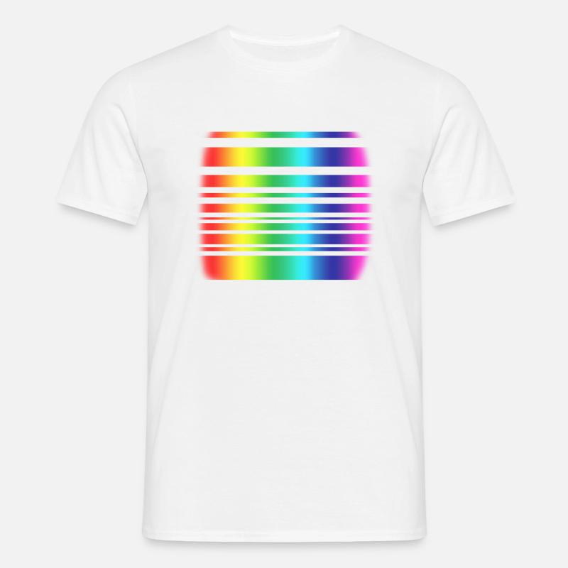 Regenbogen - Männer T-Shirt - Weiß