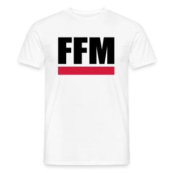 FFM - Frankfurt am Main - Männer T-Shirt - Weiß - Vorne - AI Model Male 178 dark (178cm)