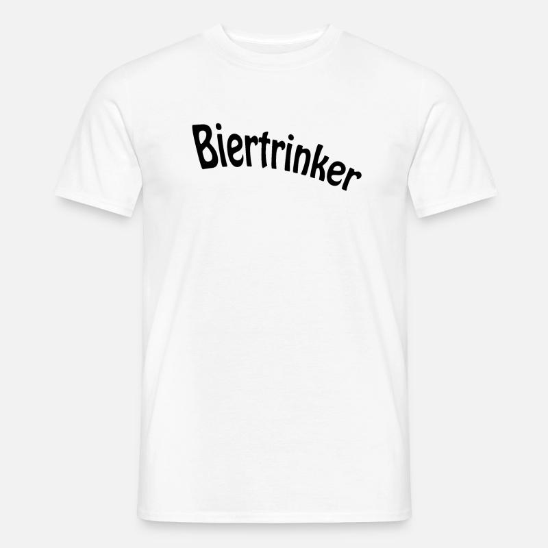 Biertrinker - Männer T-Shirt - Weiß