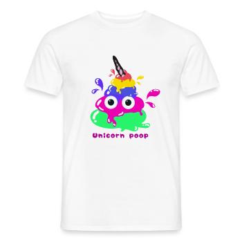 Unicorn Poop,poop,unicorn, colorful - Männer T-Shirt - Weiß - Vorne - AI Model Male 178 dark (178cm)