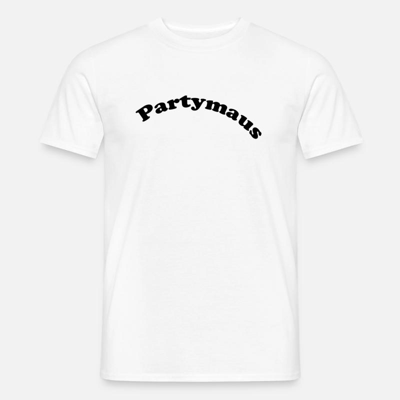 Partymaus - Männer T-Shirt - Weiß