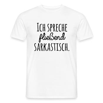 Sarkasmus - Männer T-Shirt - Weiß - Vorne - AI Model Male 178 dark (178cm)