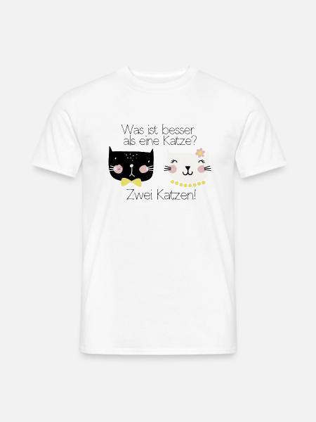 Katzen - Männer T-Shirt - Weiß