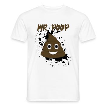 MR Poop - Männer T-Shirt - Weiß - Vorne - AI Model Male 178 dark (178cm)