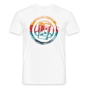 Tragbarer Kassettenspieler Retro - Männer T-Shirt - Weiß - Vorne - AI Model Male 178 dark (178cm)