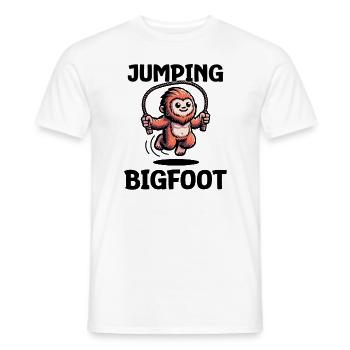 Bigfoot sautant - T-shirt homme - blanc - Devant - AI Model Male 178 dark (178cm)