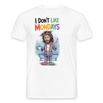 Jésus fatigué style lundi matin - T-shirt homme - blanc - Devant - AI Model Male 178 dark (178cm)