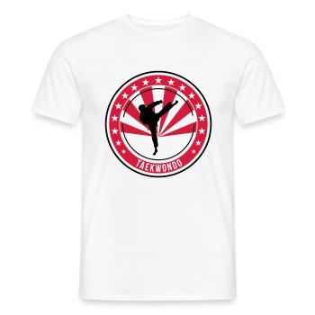 Taekwondo / Taekwondoin / Tae kwon do / Fight - T-shirt homme - blanc - Devant - AI Model Male 178 dark (178cm)