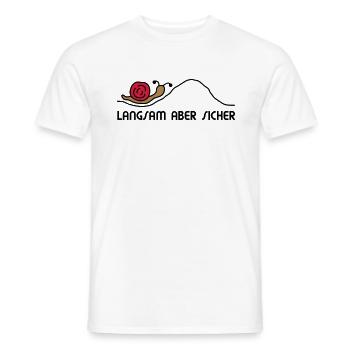 Schnecke langsam - V3 - Männer T-Shirt - Weiß - Vorne - AI Model Male 178 dark (178cm)
