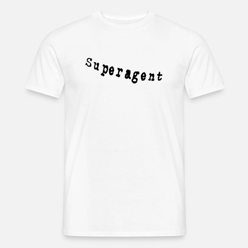 Superagent - Männer T-Shirt - Weiß