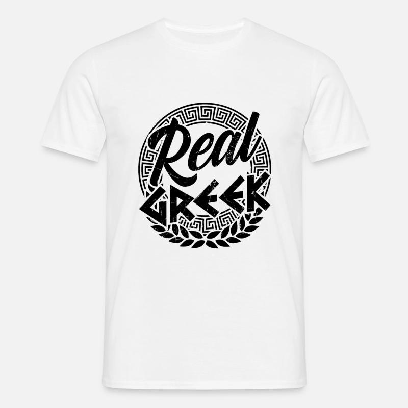 Echter Grieche Geschenkidee - Männer T-Shirt - Weiß