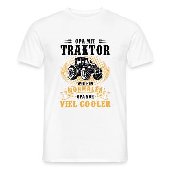 Traktor Opa - Männer T-Shirt - Weiß - Vorne - AI Model Male 178 dark (178cm)