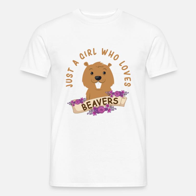 Biber - Männer T-Shirt - Weiß